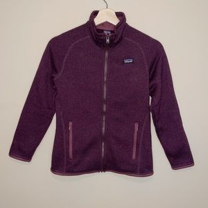 Patagonia Child’s Light Balsamic Violet Better Sweater Fleece Full Zip Jacket L